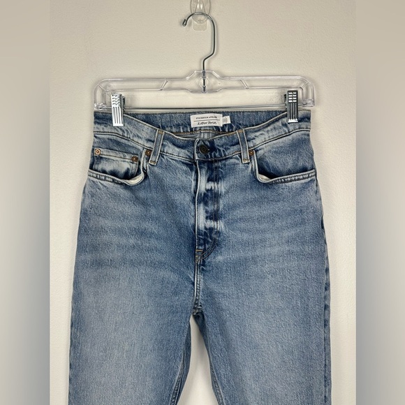& Other Stories Stockholm Atelier High Waist Straight Leg Raw Hem Mom Jeans 29 - Picture 3 of 4